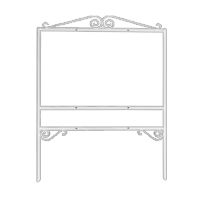 Real Estate Frame (24" x 36") White Scroll