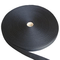 1" Heavyweight Polypropylene Webbing - Black