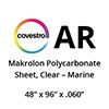 Tuffak AR Polycarbonate Sheet, Abrasion-Resistant, Clear - 48" x 96" x .060"