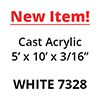 Cast Acrylic Sheeting, White (#7328) - (5' x 10' x 3/16")