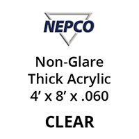 Non-Glare Thick Acrylic, Clear (4' x 8' x .060)