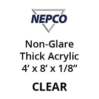 Non-Glare Thick Acrylic, Clear (4' x 8' x .1/8")