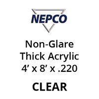 Non-Glare Thick Acrylic, Clear (4' x 8' x .220)