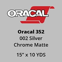 Oracal 352 - 002 Silver Chrome Matte - (15" x 10yd) - Perforated