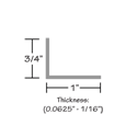 Molding, Clear (3/4" x 1" x 21' Lengths)