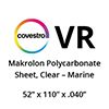 Tuffak Marine VR Polycarbonate Sheet, Vinyl-Replacement, Clear - 52" x 110" x .040"