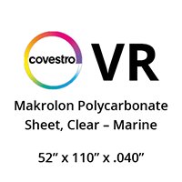 Tuffak Marine VR Polycarbonate Sheet, Vinyl-Replacement, Clear - 52" x 110" x .040"